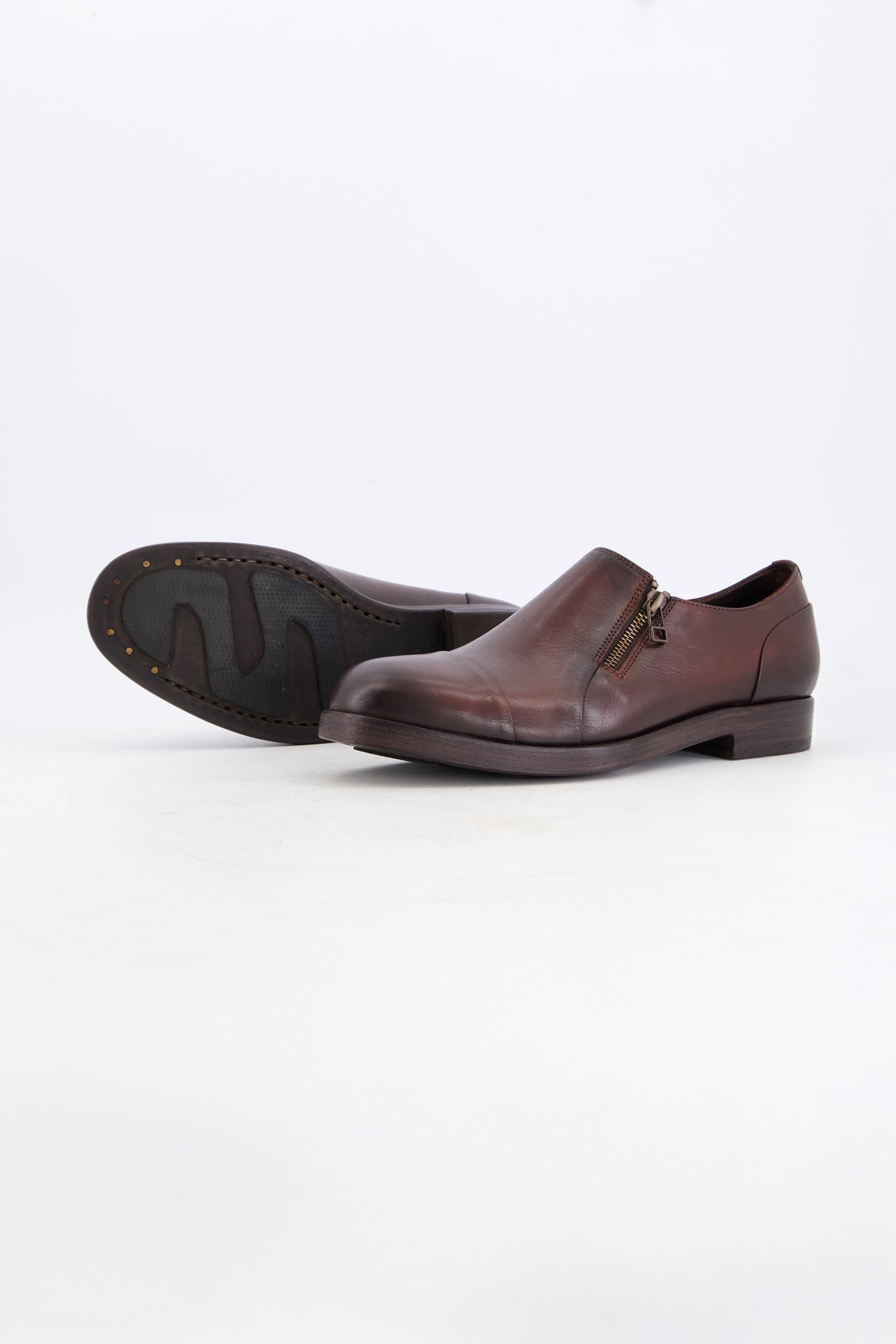 COSMO Short Zipper Brown Shoes